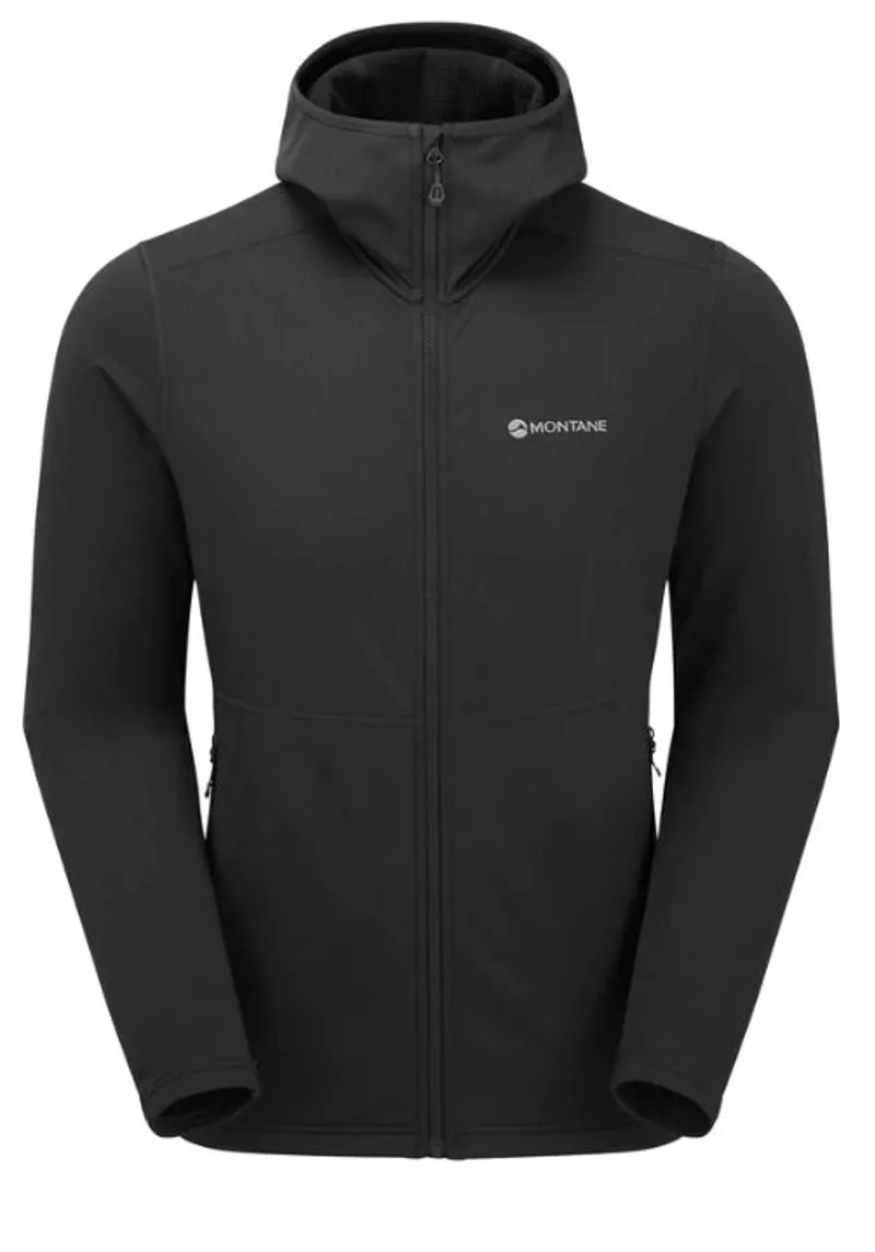 Montane Men's Protium Hooded Fleece Jacket in Midnight Grey